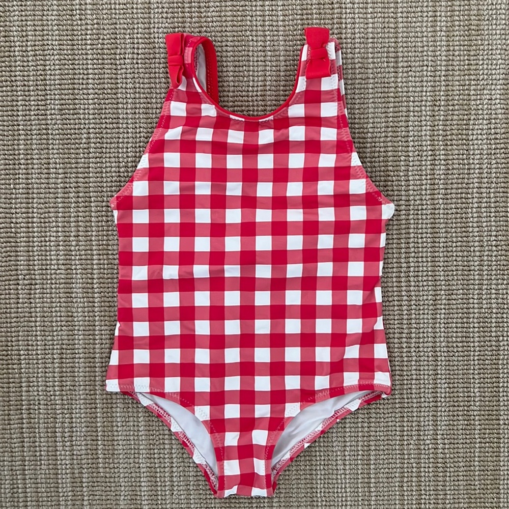 Jacadi Red Gingham Swimsuit 12 months